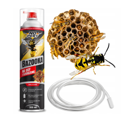STARKES SPRAY MITTEL INSEKTENSPRAY GEGEN WESPEN HORNISSEN NESTER BAZOOKA 300ML